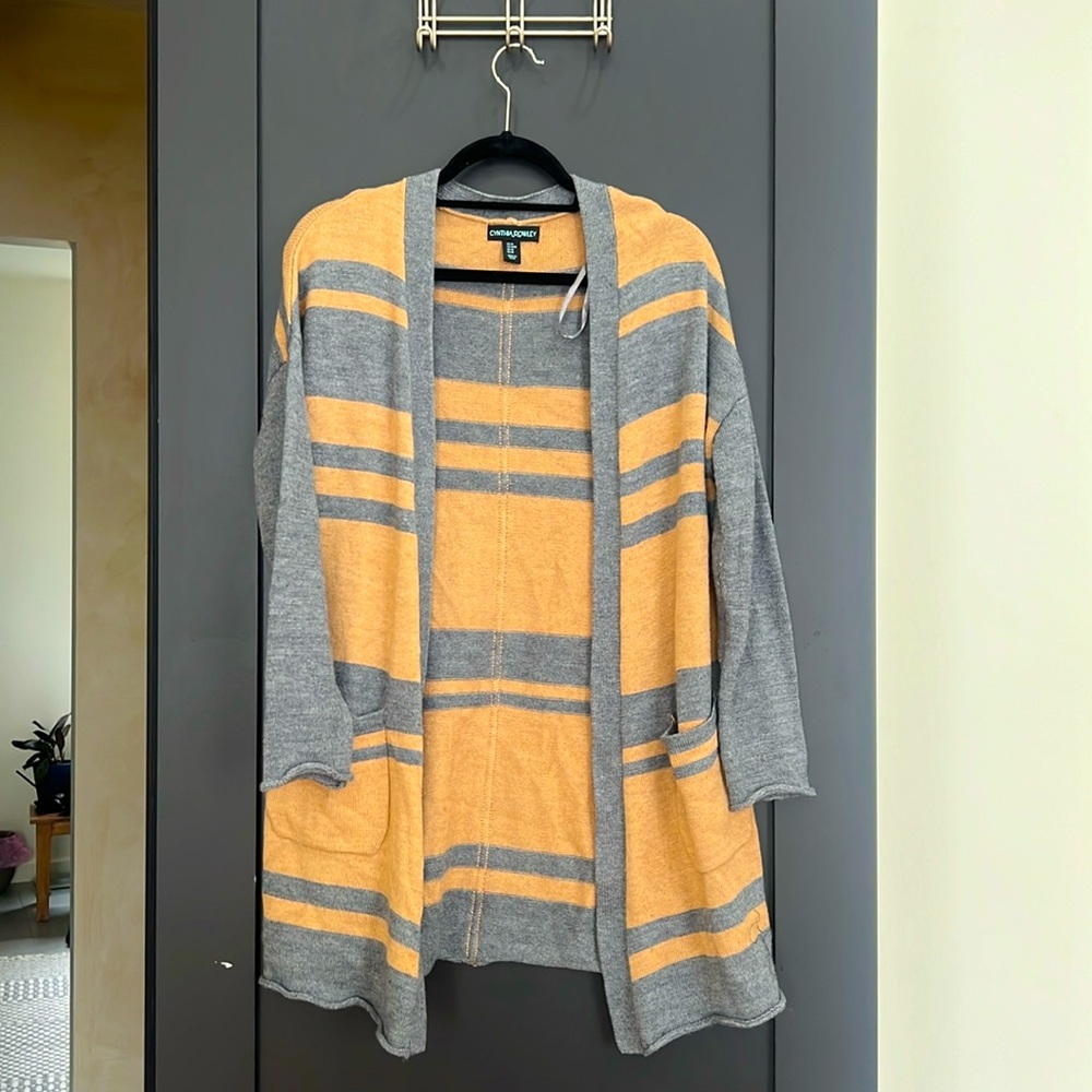 Grey and tan sweater